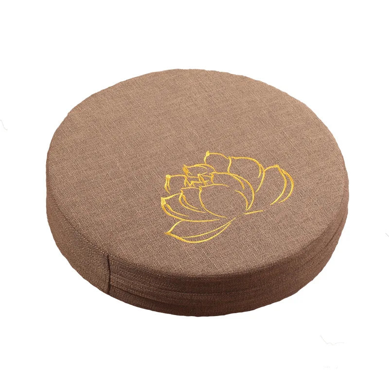 Round Yoga Meditation Cushion with Removable Cover-0