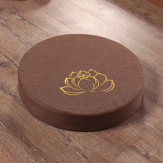 Round Yoga Meditation Cushion with Removable Cover-1