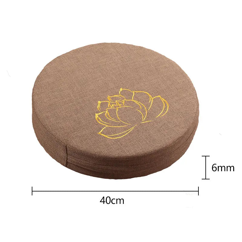 Round Yoga Meditation Cushion with Removable Cover-2