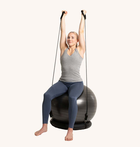 Pilates ball with Resistance Bands-0